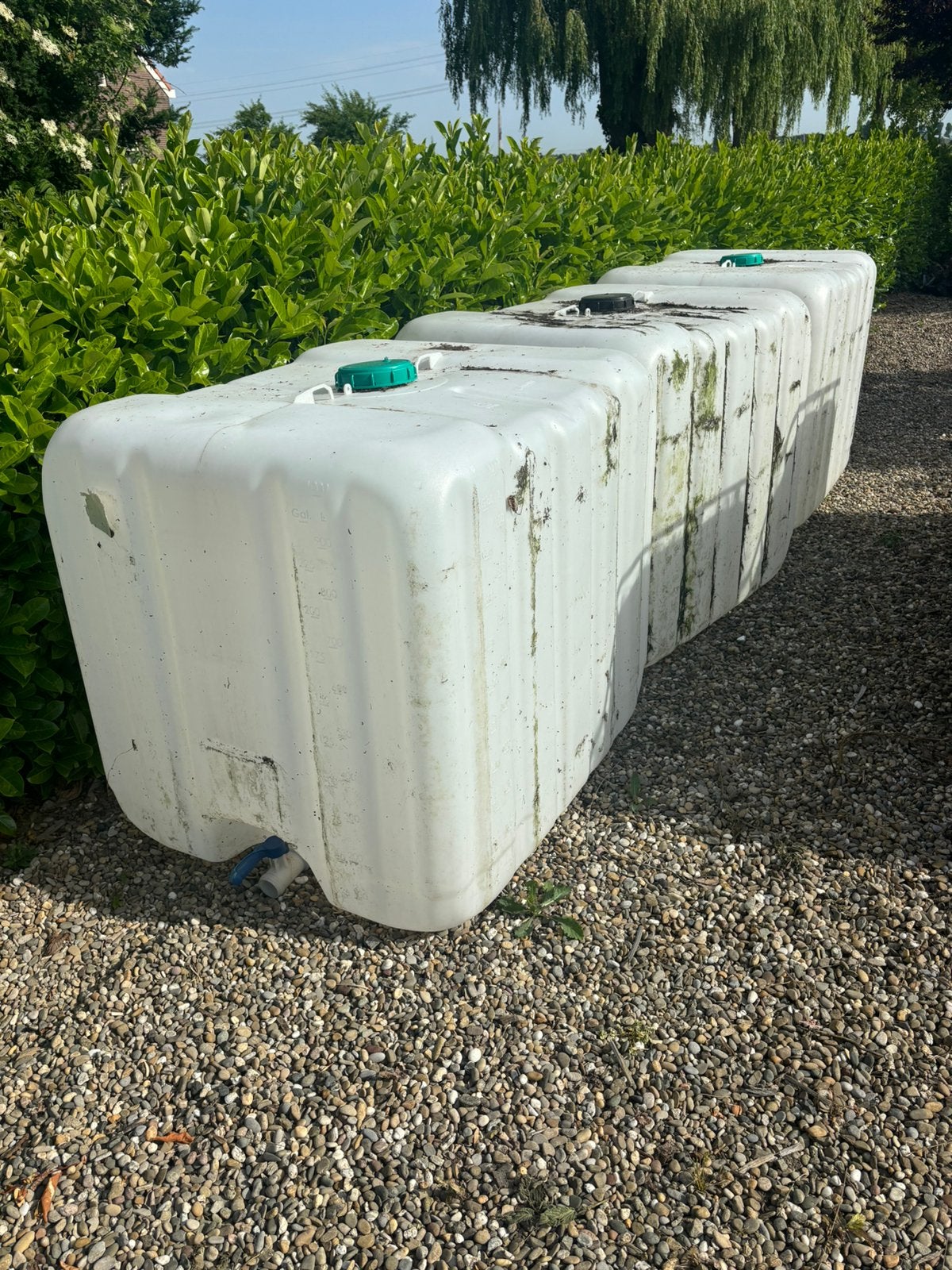 Gratis binnenkant IBC, Tuin en Terras, Regentonnen, 150 liter of meer, Ophalen, Gebruikt, Kunststof