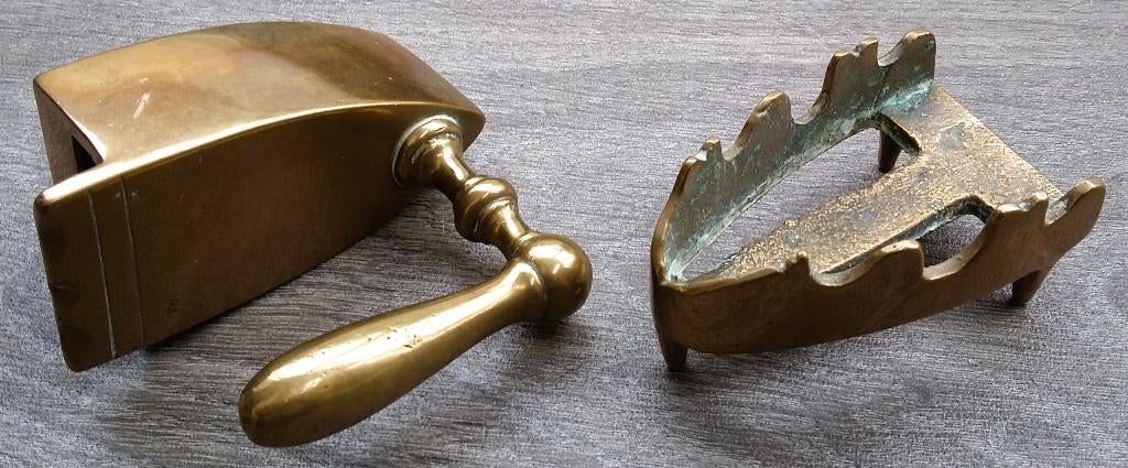 1875 MINI KRAGEN BOORDEN Strijkbout Strijkijzer Strijk Bout, Antiek en Kunst, Antiek | Koper en Brons, Ophalen of Verzenden, Koper