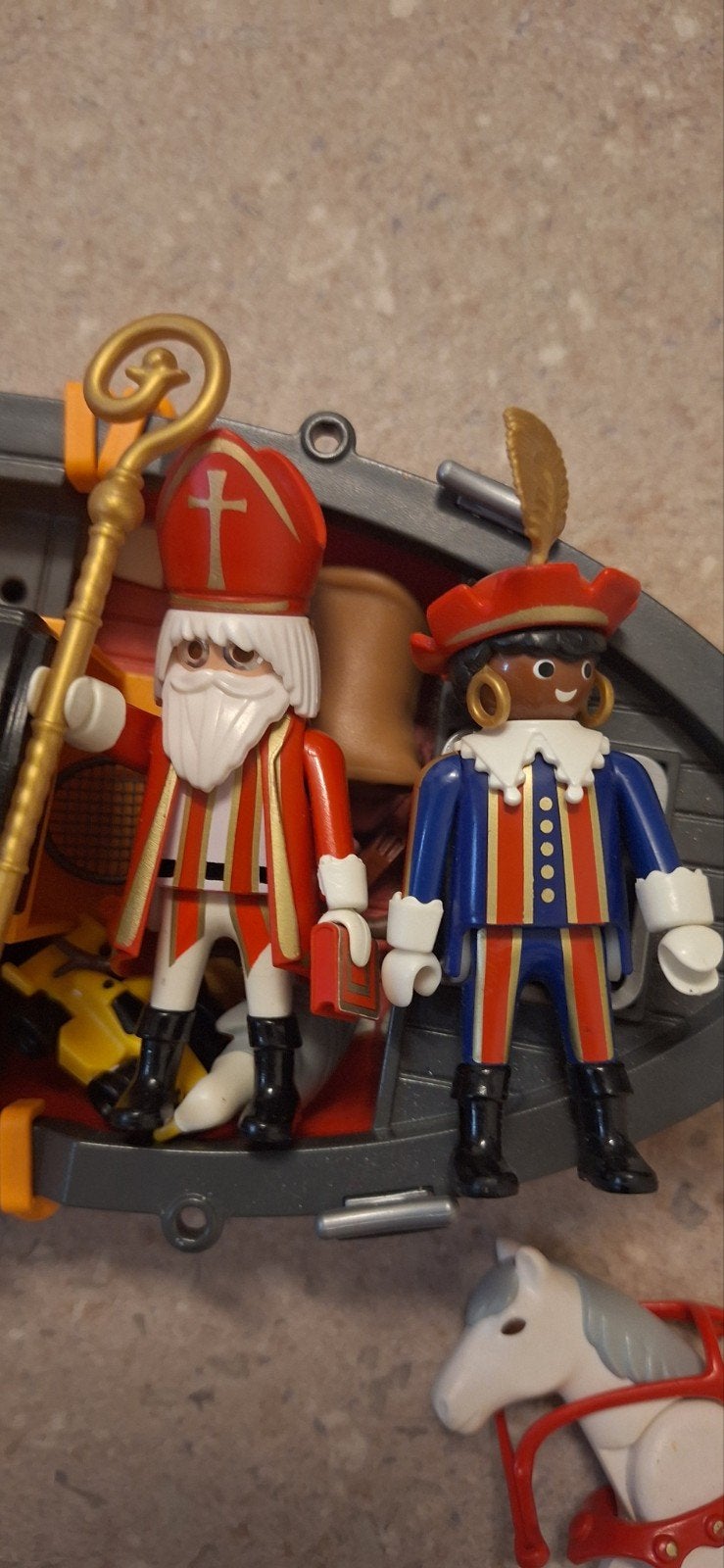 Playmobil Sinterklaas set met boot, paard en figuren, Kinderen en Baby's, Ophalen, Gebruikt, Complete set, Boot/Schip