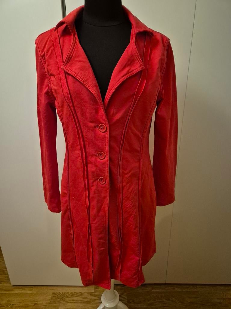 Rood Anne Parker lang getailleerd colbertje - maat L, Anne Parker, Maat 42/44 (L), Ophalen of Verzenden, Jasje