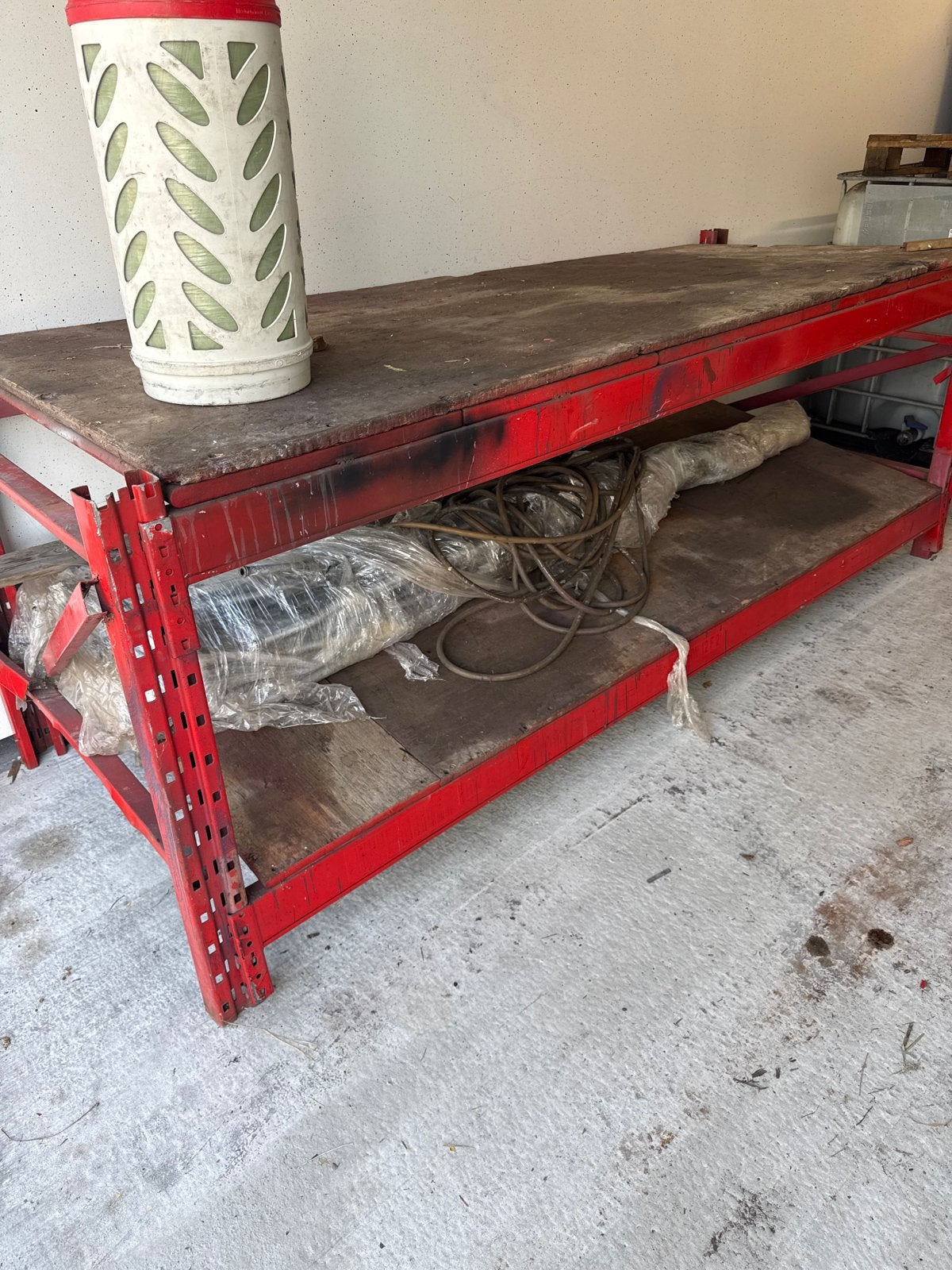 Stevige Werkbank met Twee Niveaus, Ophalen of Verzenden, Gebruikt, 170 cm of meer