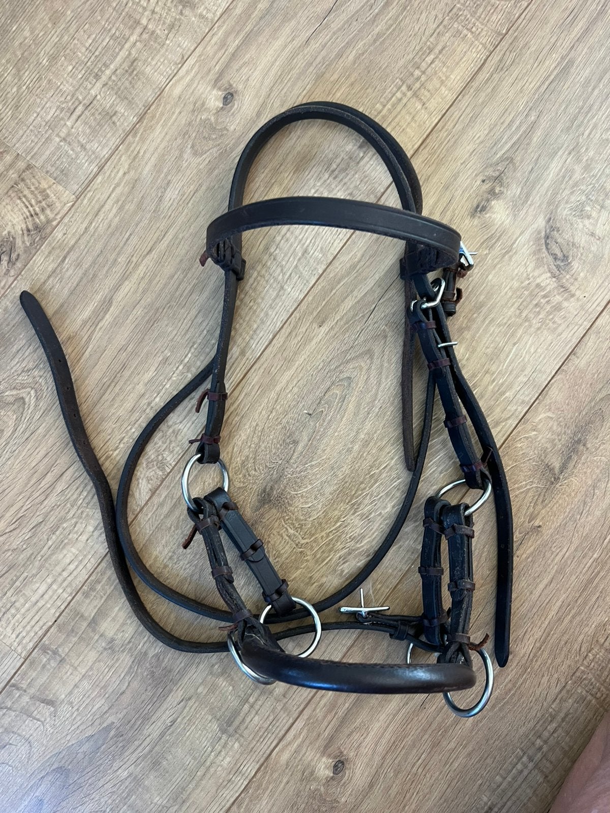Thor Equine donkerbruin sidepull full, Hoofdstel, Bruin, Ophalen of Verzenden, Zo goed als nieuw