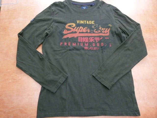 Vintage Superdry shirt met lange mouw maat M, Ophalen of Verzenden, Gedragen, Superdry, Meerkleurig