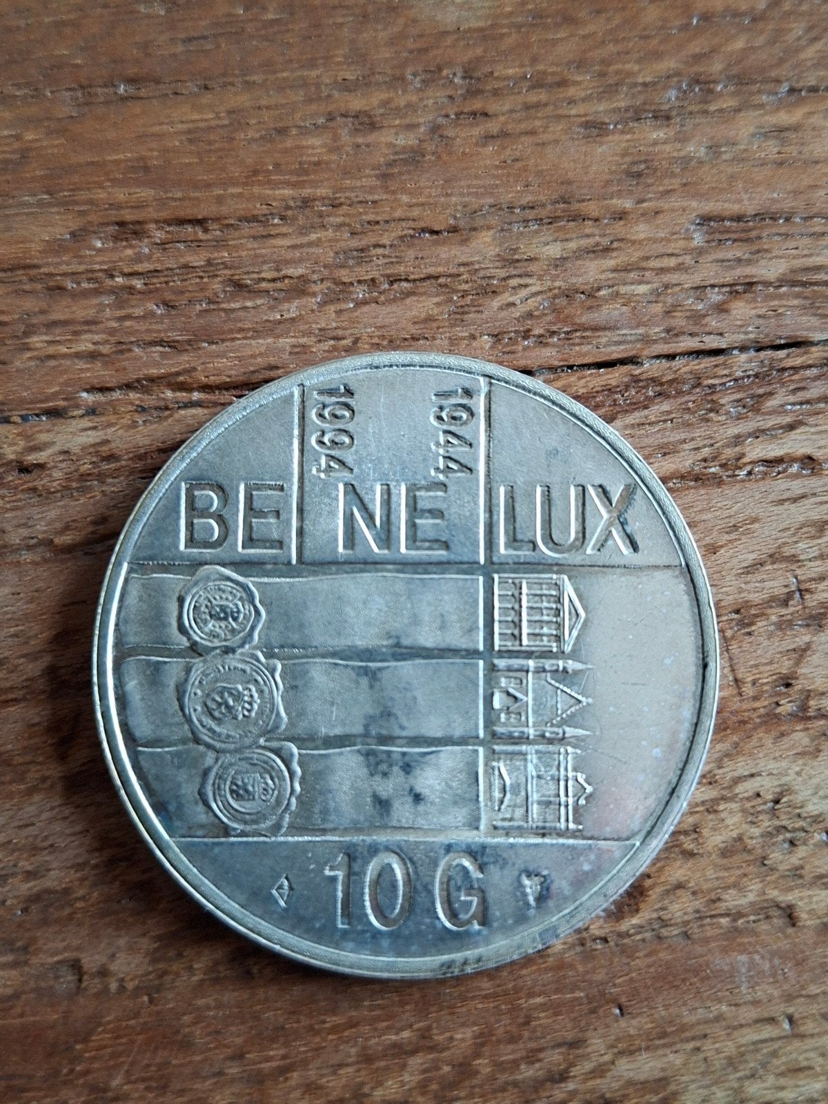 Zilveren Benelux 10 Gulden Munt Koningin Beatrix 1994, 2, Koningin Beatrix, Zilver, Ophalen of Verzenden, Losse munt