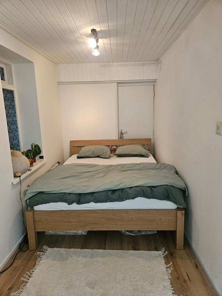 Bed + lattenbodems 160x200, Huis en Inrichting, Slaapkamer | Bedden, Overige materialen, Gebruikt, Tweepersoons, Ophalen of Verzenden