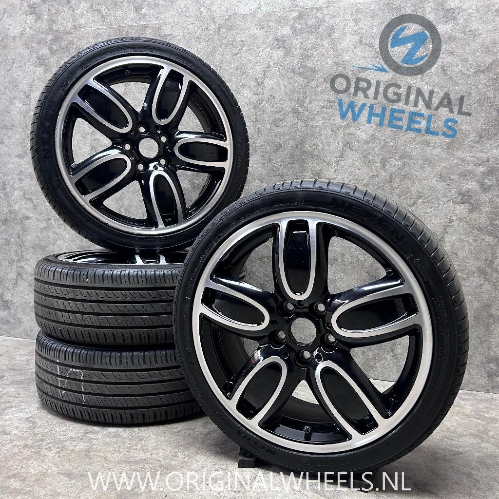 18 inch originele JCW  velgen + zomerbanden Mini 509, 18 inch, Gebruikt, Banden en Velgen, Mini