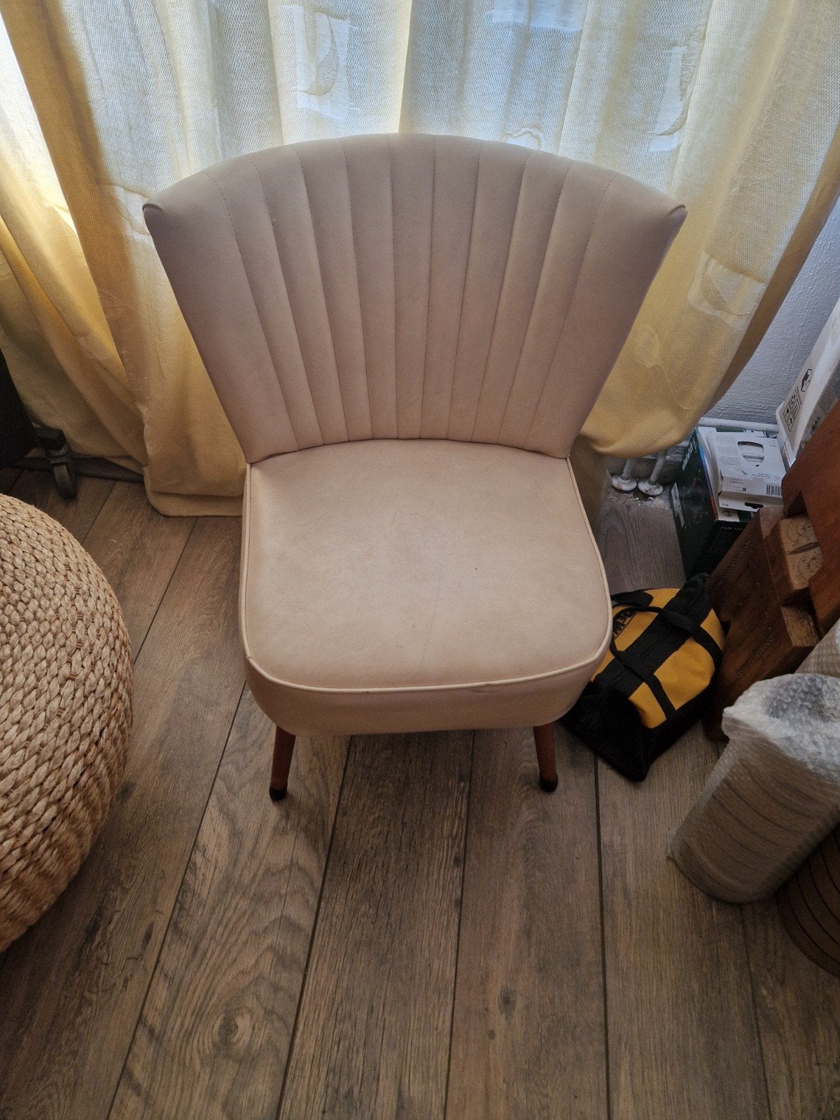 creme cocktail stoeltje, Huis en Inrichting, Fauteuils, Ophalen, Gebruikt, Minder dan 75 cm, 50 tot 75 cm