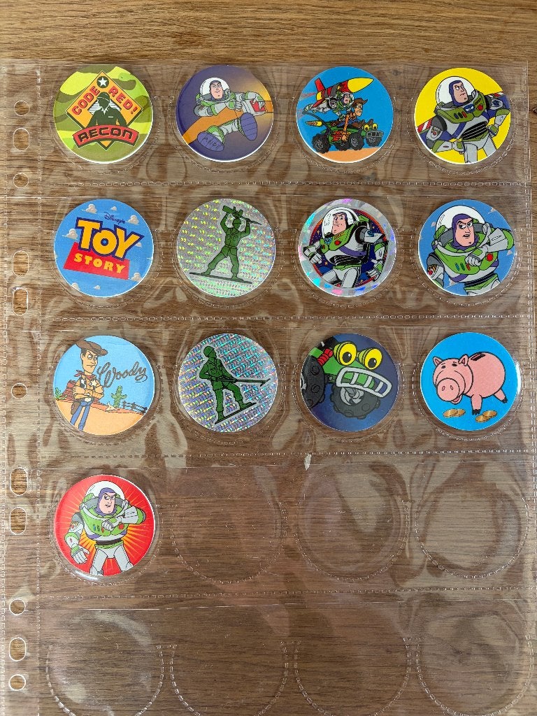 Panini Caps Disney - Toy Story (1995) 13 flippo's, Verzamelen, Ophalen of Verzenden, Losse flippo's
