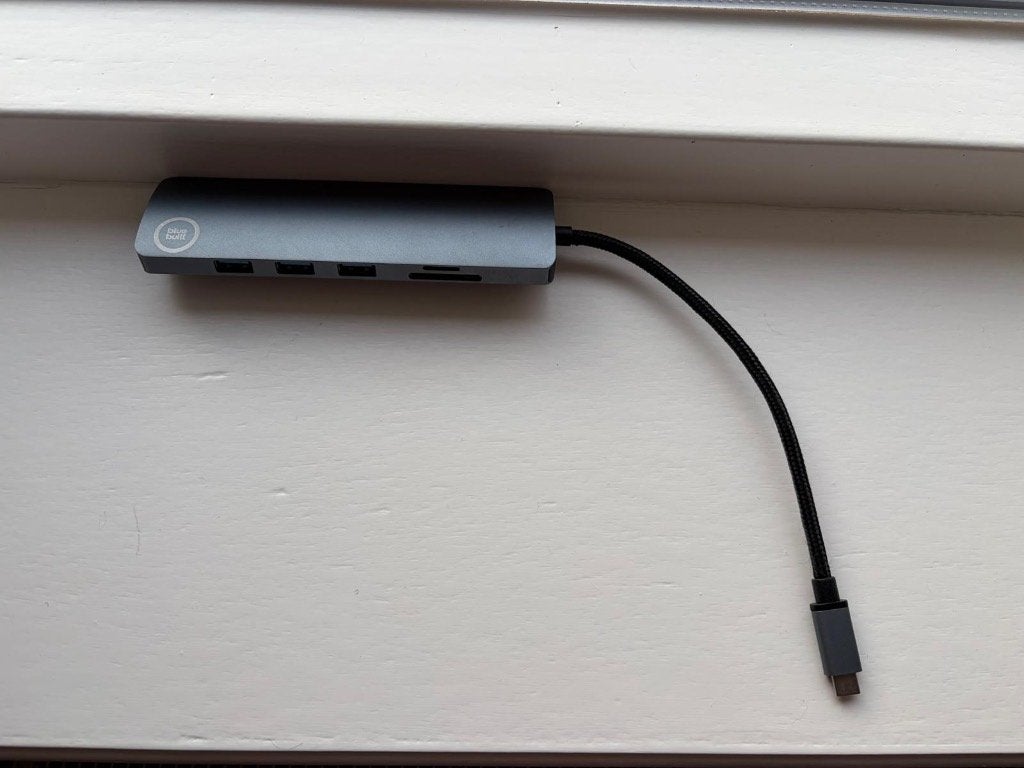 BlueBuilt USB-C Hub met HDMI, Ethernet, USB-A, SD/microSD, Docking station, Laptop, Ophalen of Verzenden, Zo goed als nieuw