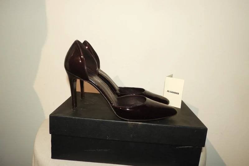 Jil Sander mooie pumps midden stuk open aparte tint 39