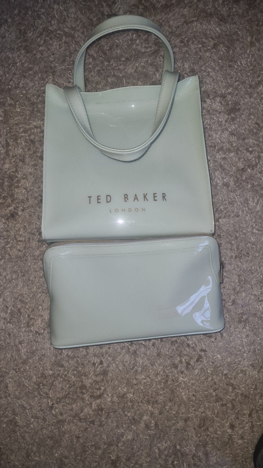 Ted Baker London tas en make-up tasje - Zo goed als nieuw, Ophalen of Verzenden, Zo goed als nieuw, Groen, Shopper