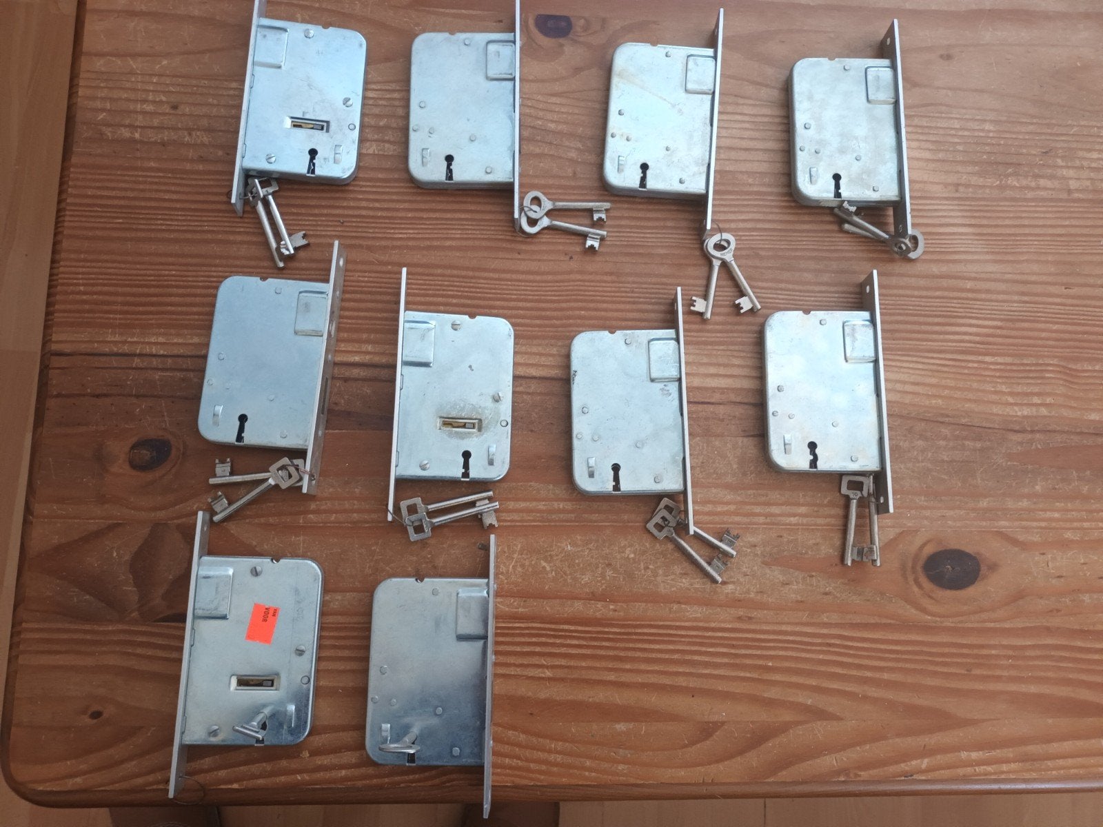 Partij van 8 gebruikte sloten met sleutels, Ophalen of Verzenden