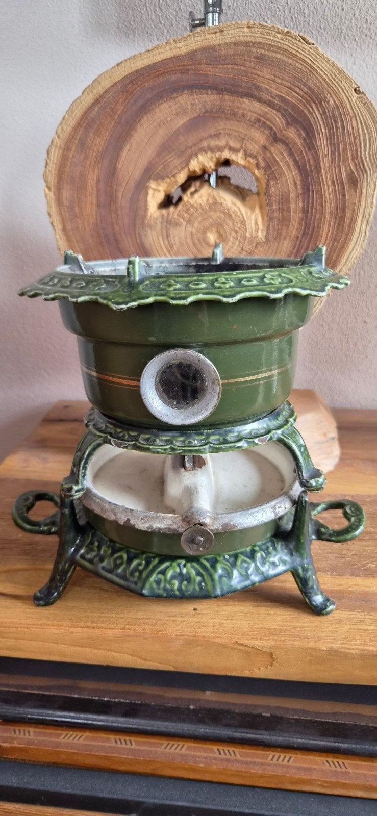 Oud petroleumstel Haller groen, Ophalen of Verzenden