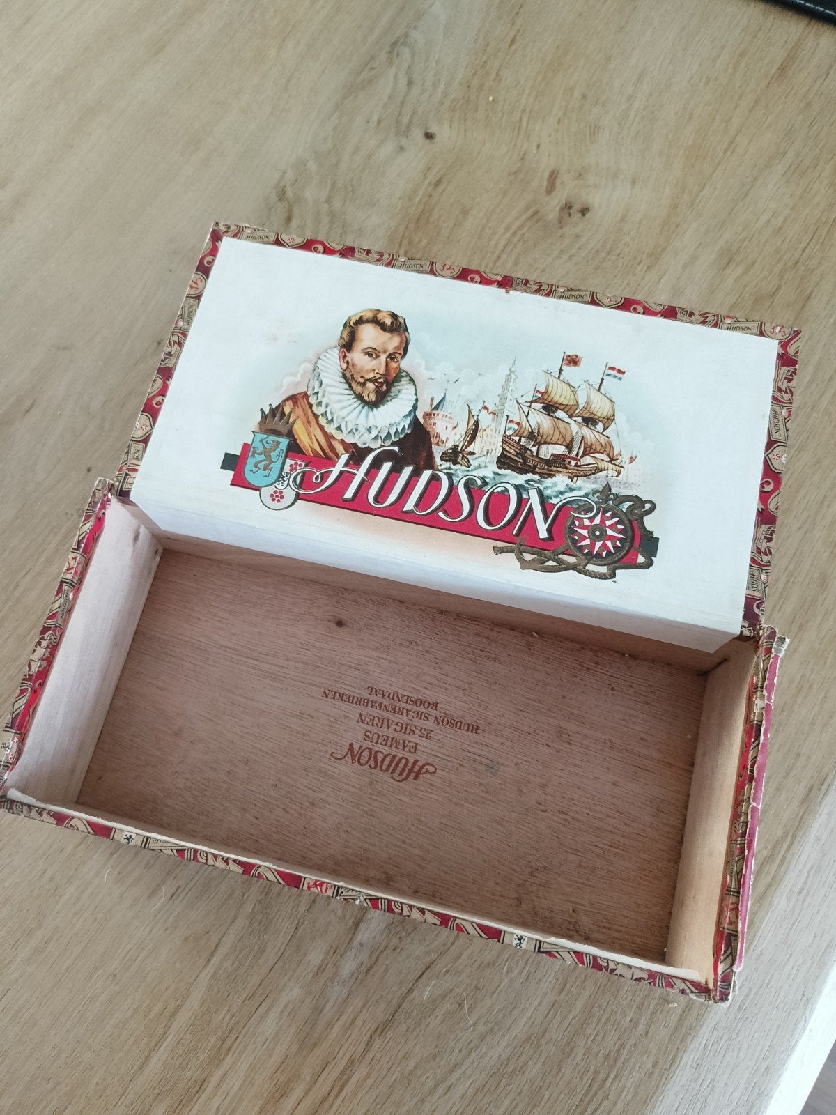 Vintage Hudson sigarenkist, Verzamelen, Ophalen of Verzenden, Huis en Inrichting