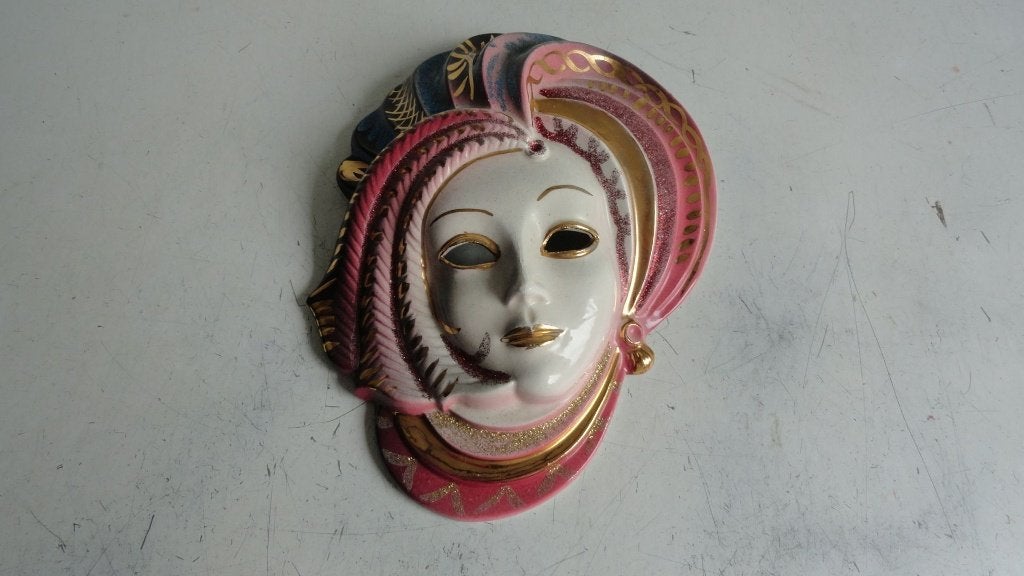Venetiaans Wandmasker - Keramiek - Jaren 80, Antiek en Kunst, Ophalen of Verzenden