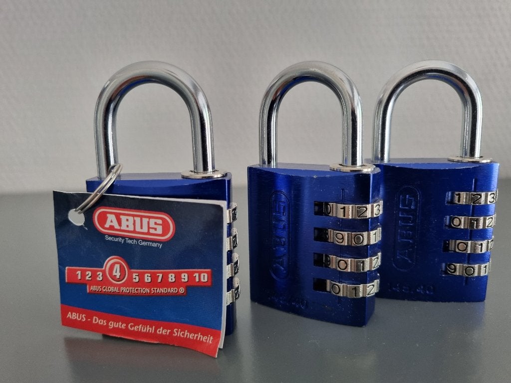 3 Abus Cijfer hang sloten 145 blauw met code ( Nieuw ), Ophalen of Verzenden, Nieuw, Slot
