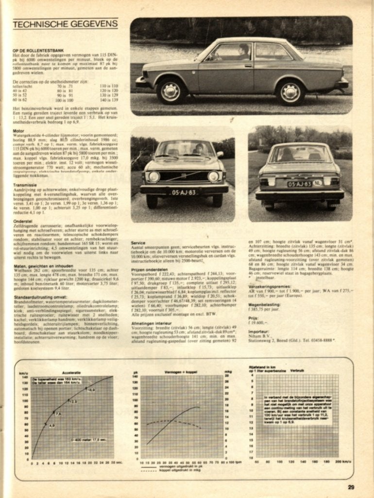 Autovisie test Volvo 142 E de Luxe November 1973, Ophalen of Verzenden, Gelezen, Volvo