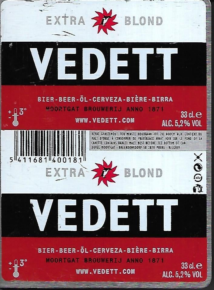 Vedett bierviltjeshouder, Ophalen of Verzenden, Gebruikt, Overige typen, Overige merken