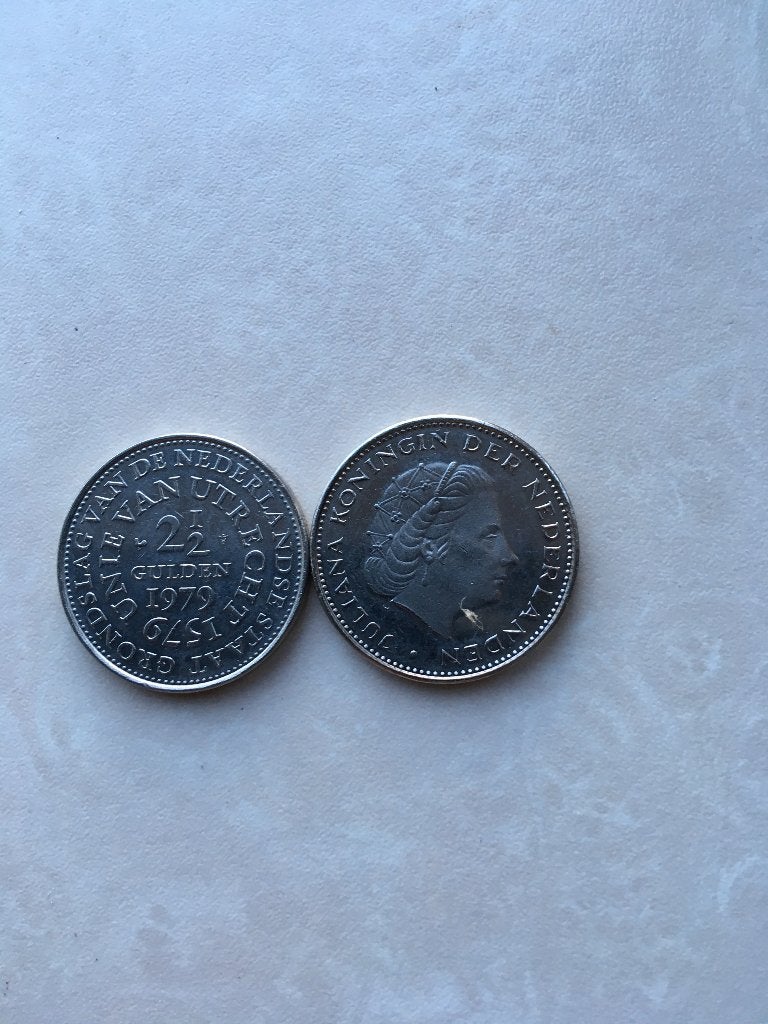Te Koop munten uit het gulden tijdperk., Ophalen, Koningin Juliana, 2½ gulden, Losse munt