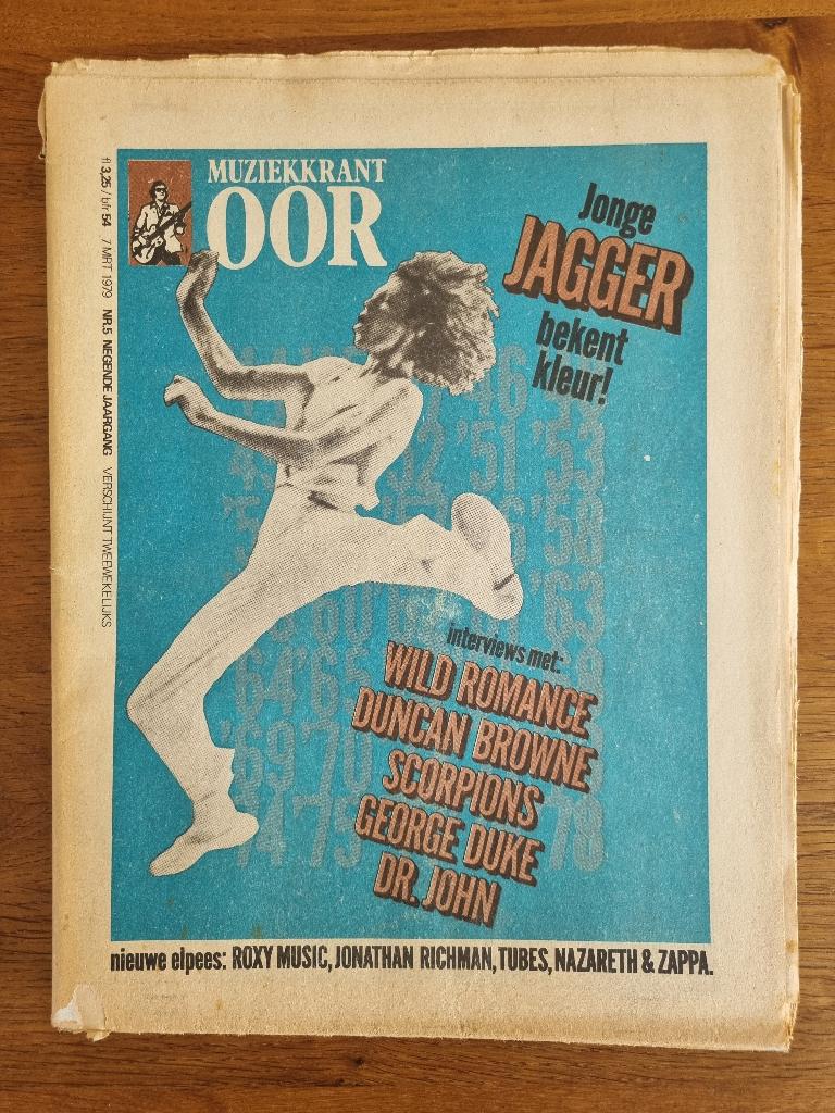 Muziekkrant Oor - 1978/1979 Mick Jagger/Sting/Stevie Wonder, Boeken, Tijdschriften en Kranten, Ophalen of Verzenden, Gelezen, Muziek, Film of Tv