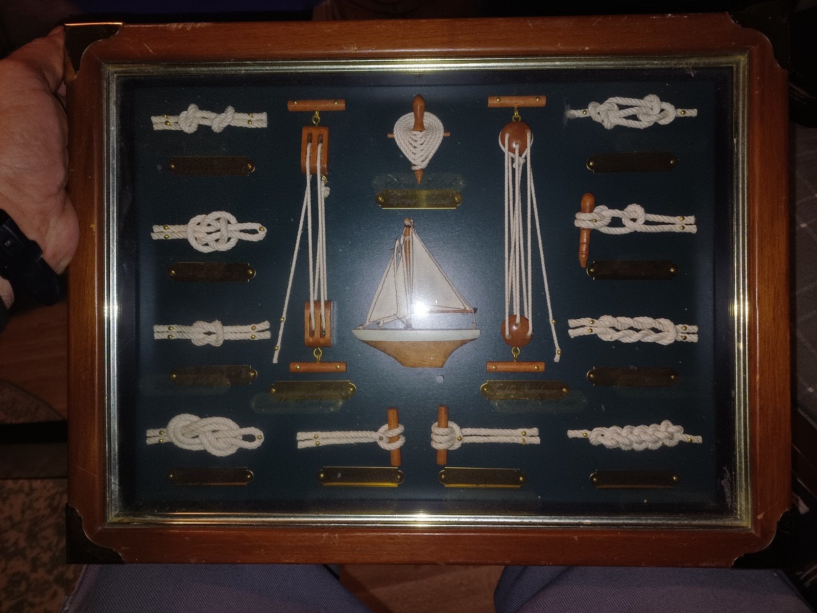 wanddecoratie maritiem scheepsknopen, Ophalen of Verzenden, Kaart, Foto of Prent