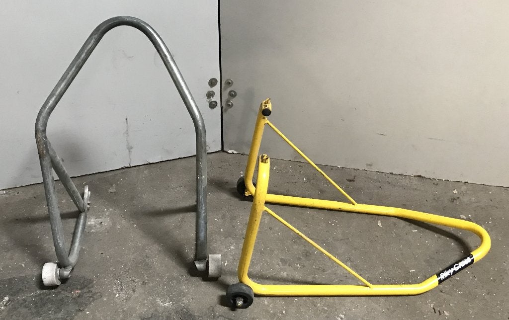 Achterwiel standaard voor motoren, 2 stuks, Ophalen of Verzenden, Gebruikt