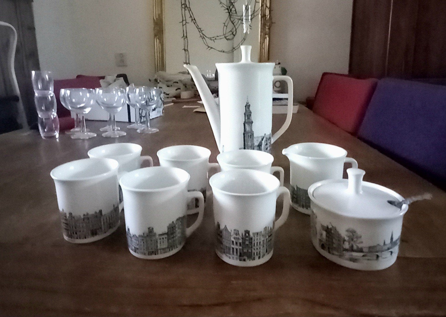 Vintage Villeroy&Boch koffie &Pickwick theeglazen, Ophalen of Verzenden