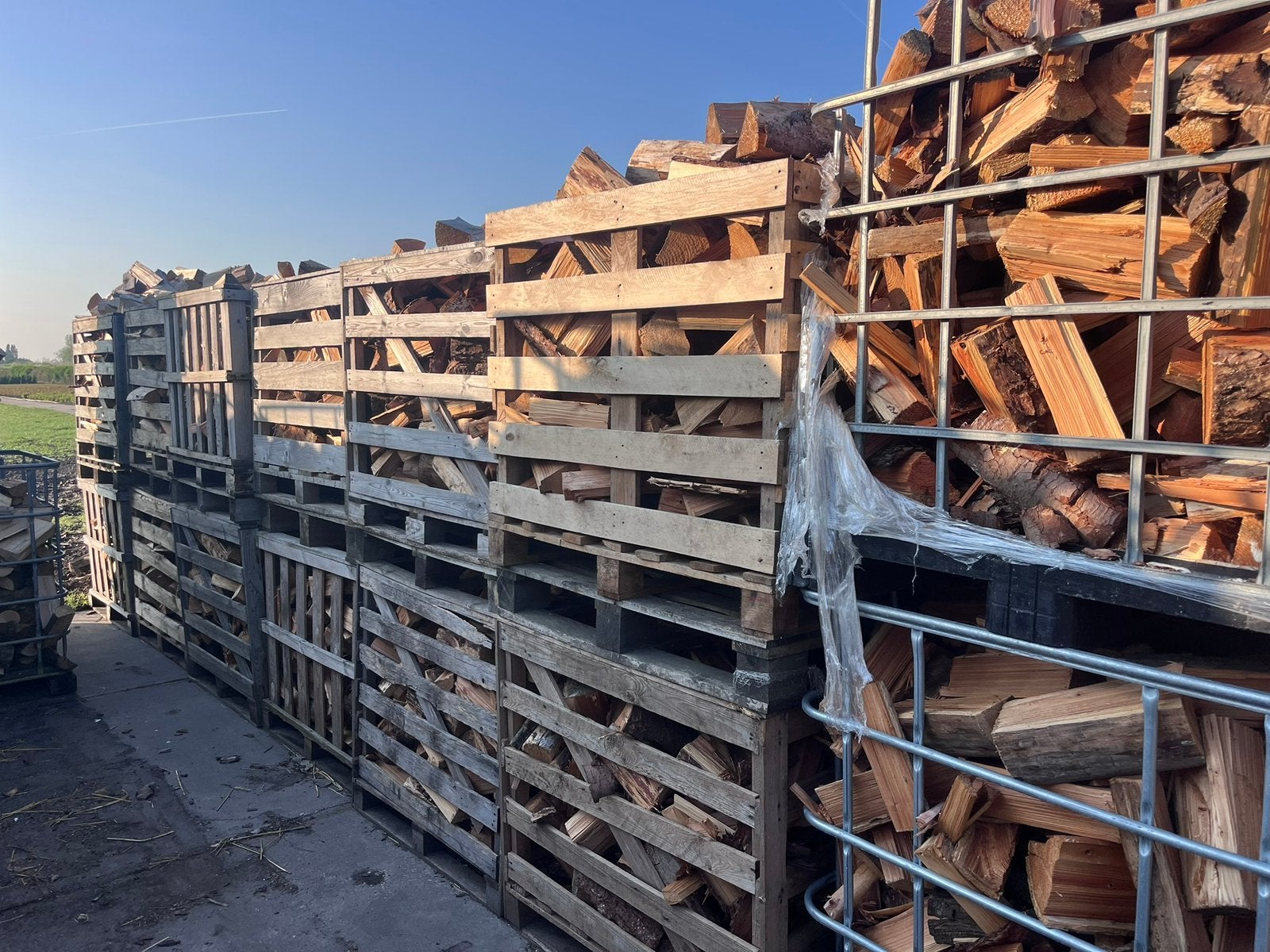 Goed droog eiken, beuken, essen, berken elzenhout, azobe., Tuin en Terras, 6 m³ of meer, Ophalen of Verzenden