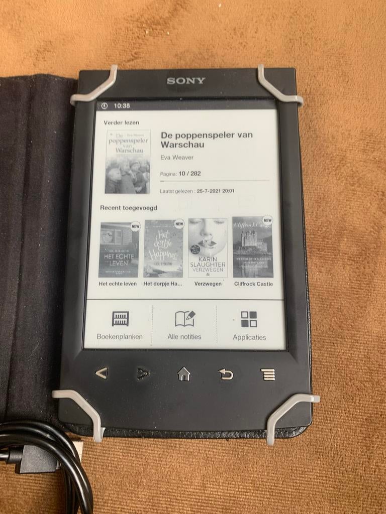 Sony Reader PRS-T2 E-reader met hoes en USB-kabel, Ophalen, Zo goed als nieuw, 4 GB of minder, Touchscreen