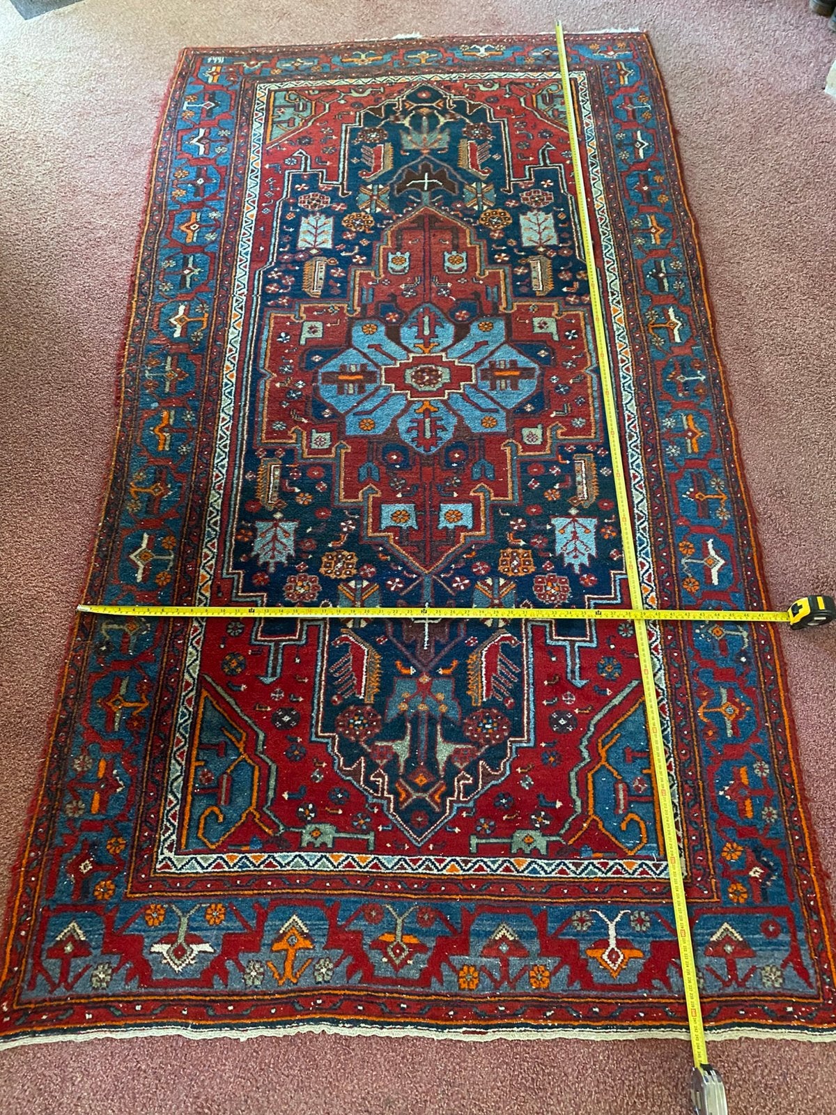 Perzisch kleed, Huis en Inrichting, Stoffering | Tapijten en Kleden, Ophalen, Blauw, 200 cm of meer, Zo goed als nieuw