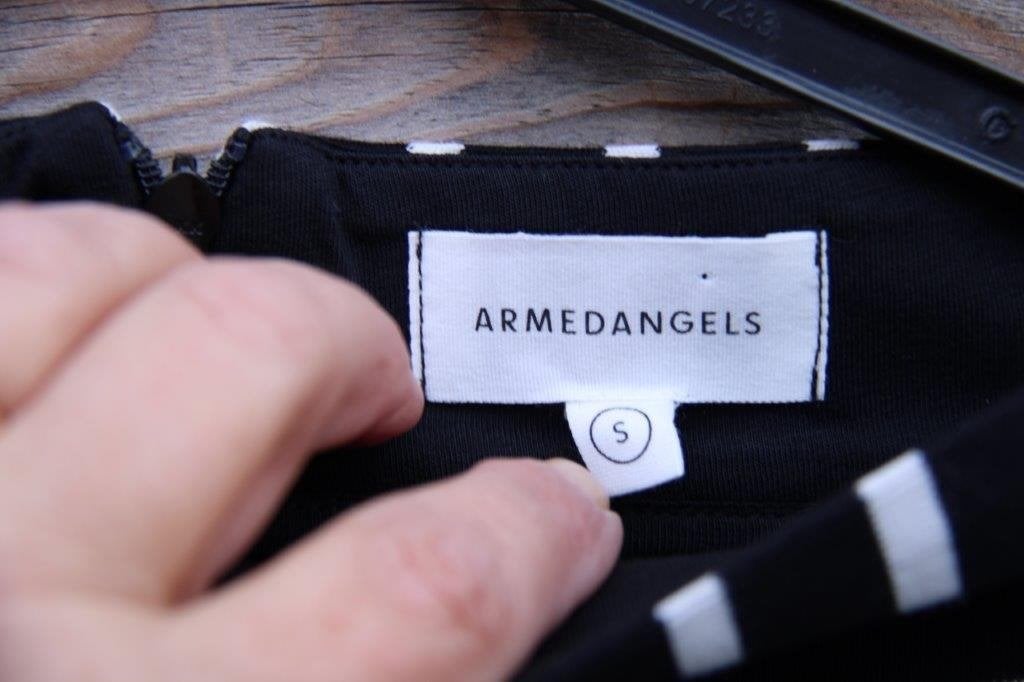 Rok zwart/ creme/ kleur Armedangels mt S Vaste prijs, Zwart, Ophalen of Verzenden, Zo goed als nieuw, Knielengte