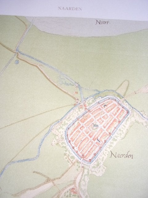 Naarden Plattegrond van de stad door Jacob van Deventer, Antiek en Kunst, Cartografie, Ophalen of Verzenden, 32 cm, Blanco verso