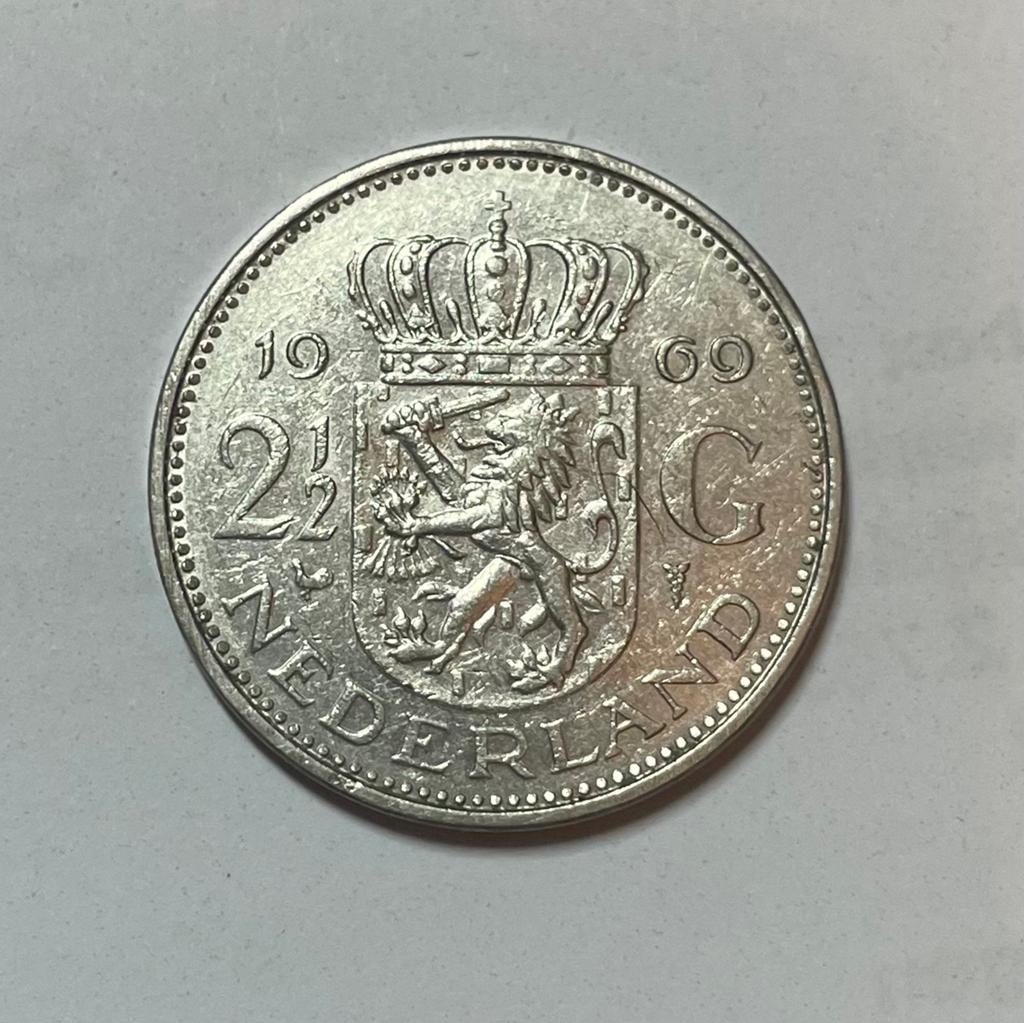 2,5 gulden Nederland 1969, Ophalen of Verzenden, Koningin Juliana, 2½ gulden
