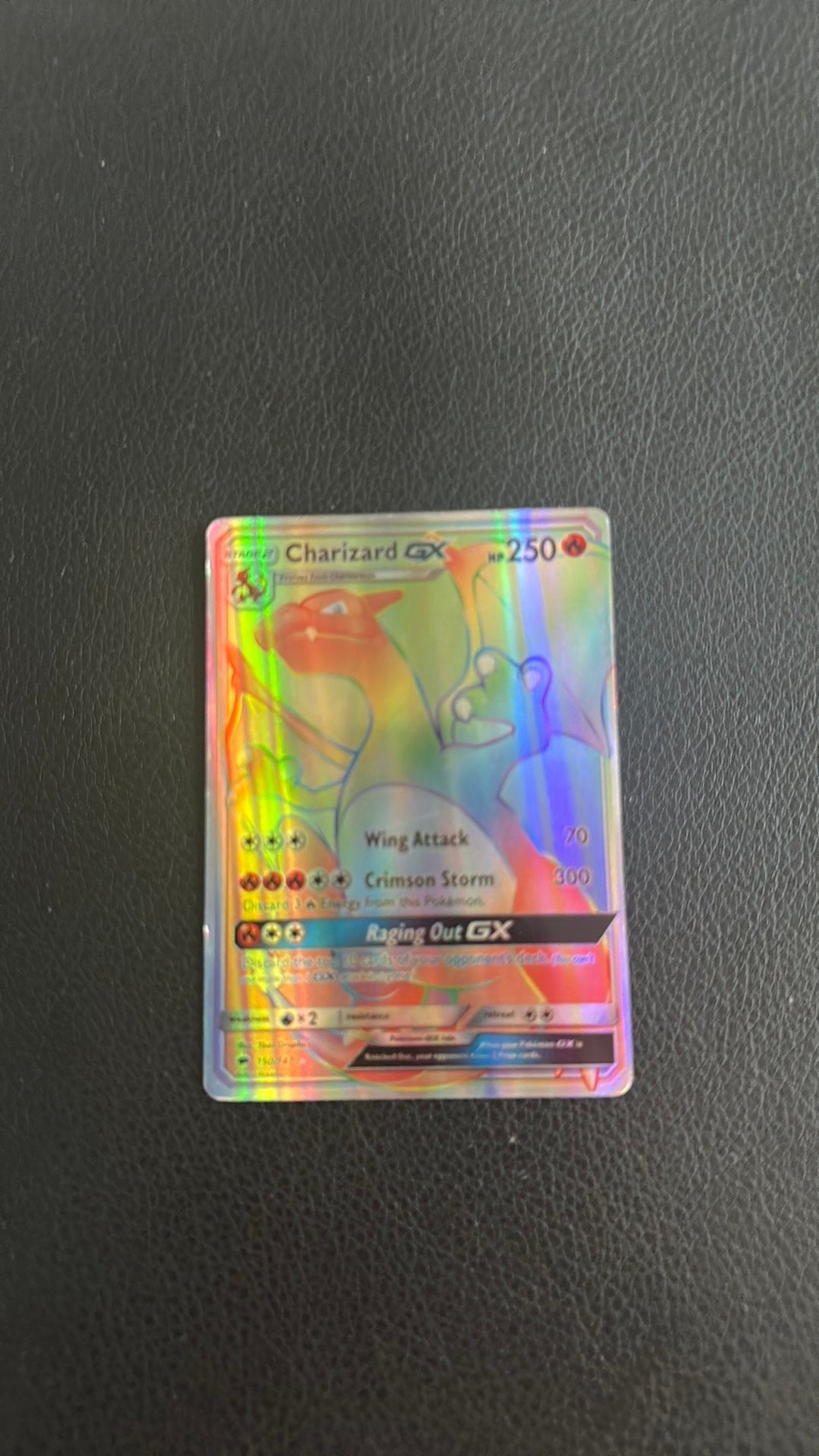 Charizard GX pokémonkaart, Ophalen of Verzenden, Zo goed als nieuw, Losse kaart, Foil