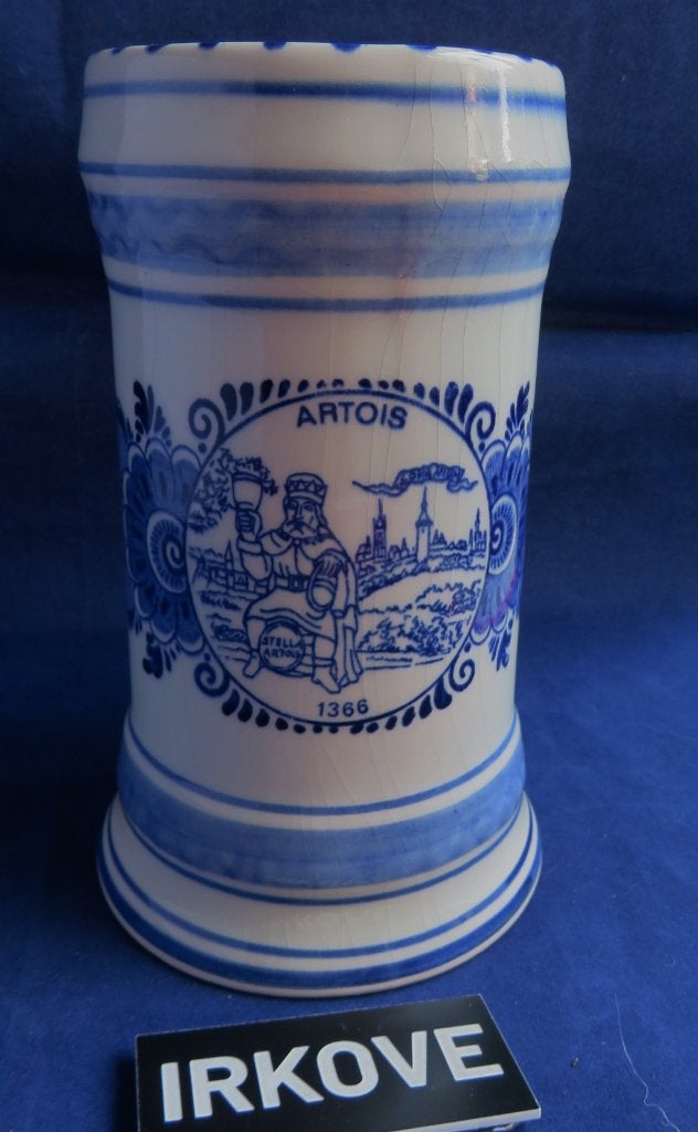 DELFT BLAUW * ARTOIS BIERPUL * Keramiek *, Verzenden, Zo goed als nieuw, Bierglas