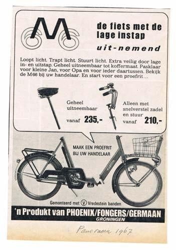 Phoenix-Fongers-Germaan - Advertentie uit Tijdschrift 1967, Ophalen of Verzenden, 1960 tot 1980, Knipsel(s)