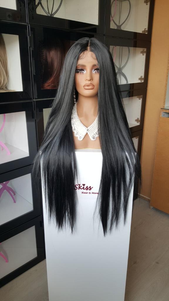 Basic Lace Pruik: Zwart - Stijl - Extra lang - 90 cm, Sieraden, Tassen en Uiterlijk, Uiterlijk | Haarverzorging, Ophalen of Verzenden