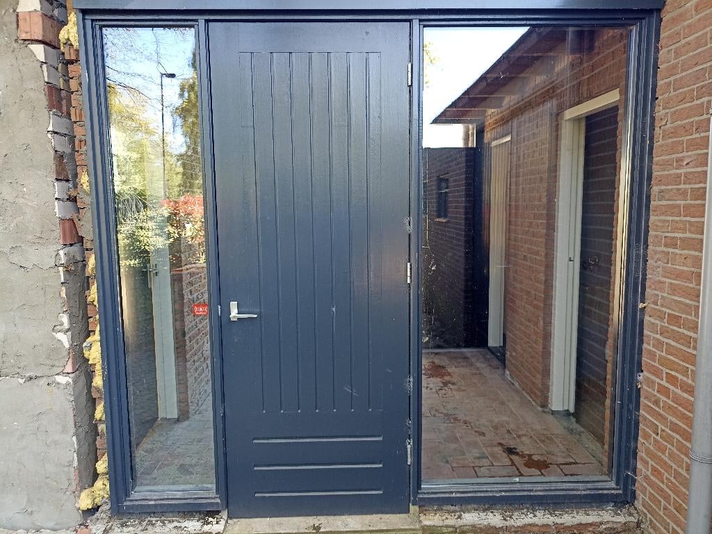 Mooie hardhouten puien meranti, Ophalen, Gebruikt, 225 cm of meer, Inclusief glas