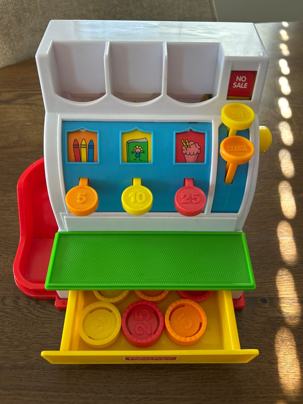 Fisher-Price Kassa Speelgoed met 6 Munten, Ophalen, Gebruikt, Jongen of Meisje