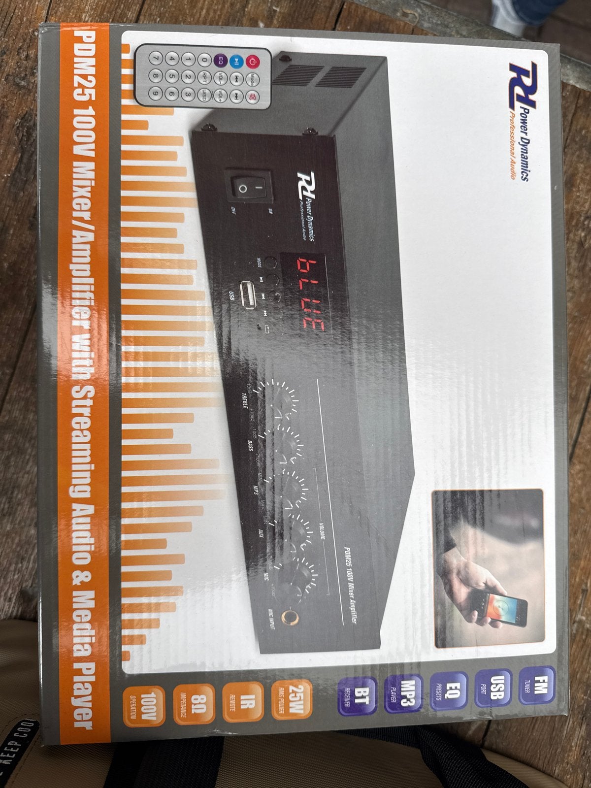 Power Dynamics PDM25 100V Mixer/Versterker met Streaming Aud, Overige merken, Overige systemen, Nieuw, Ophalen of Verzenden