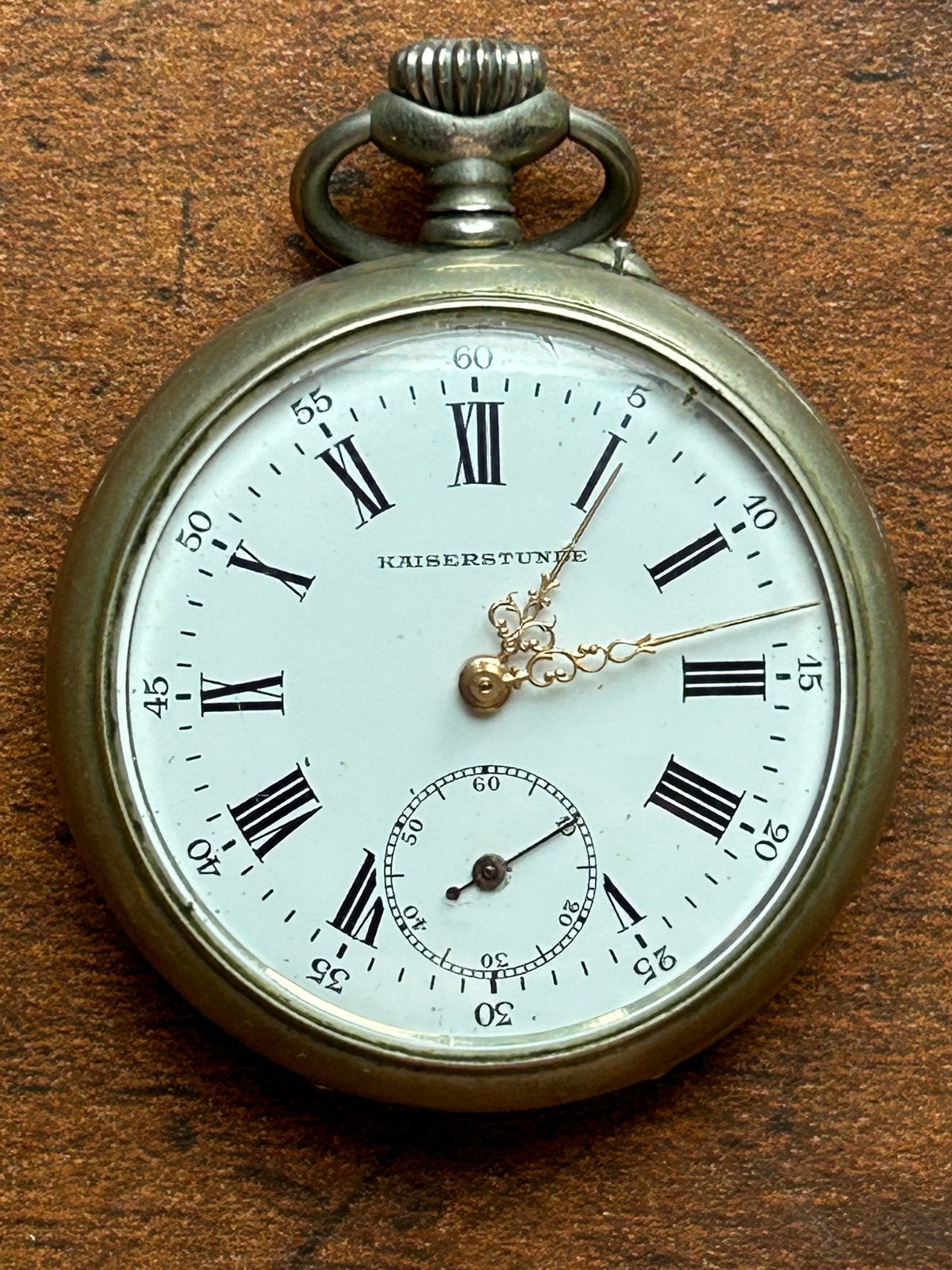 Antiek Zakhorloge Kaisers Stunde met Paarden Reliëf, Sieraden, Tassen en Uiterlijk, Horloges | Antiek, Overige merken, Zakhorloge