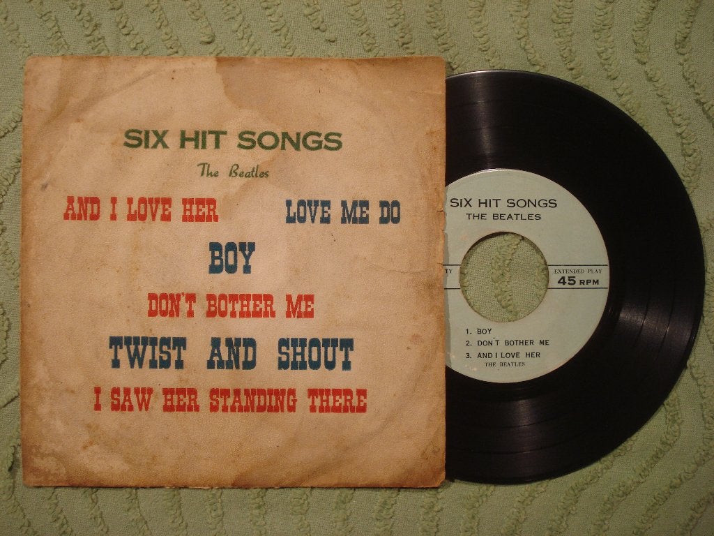 The Beatles 7" Vinyl EP: ‘Six hit songs’ (Thailand), Ophalen of Verzenden, Gebruikt, Pop