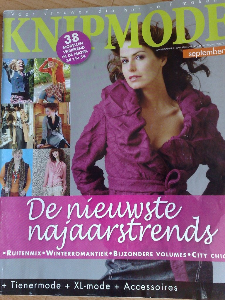 Knipmode september nr. 9 / 2006, Hobby en Vrije tijd, Verzenden, Zo goed als nieuw, Vrouw, Knipmode