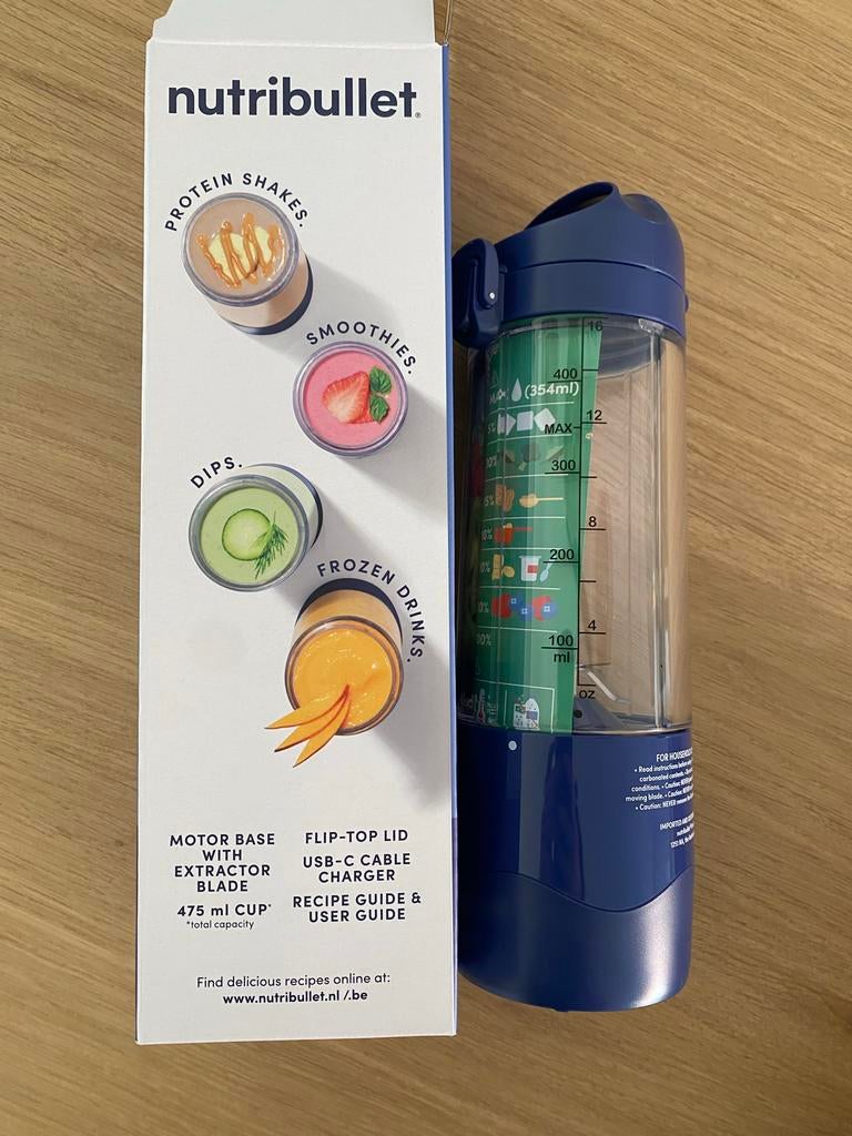 Nutribullet blender - Nieuw en ongebruikt, Witgoed en Apparatuur, Blenders, Nieuw, Blender to go, Ophalen