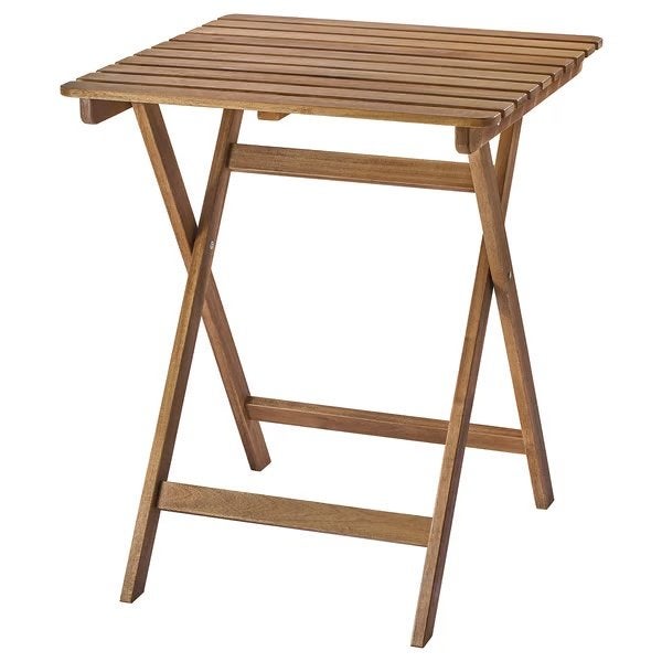 Vierkante houten opklaptafeltje, Ophalen, Zo goed als nieuw, Rechthoekig, Hout