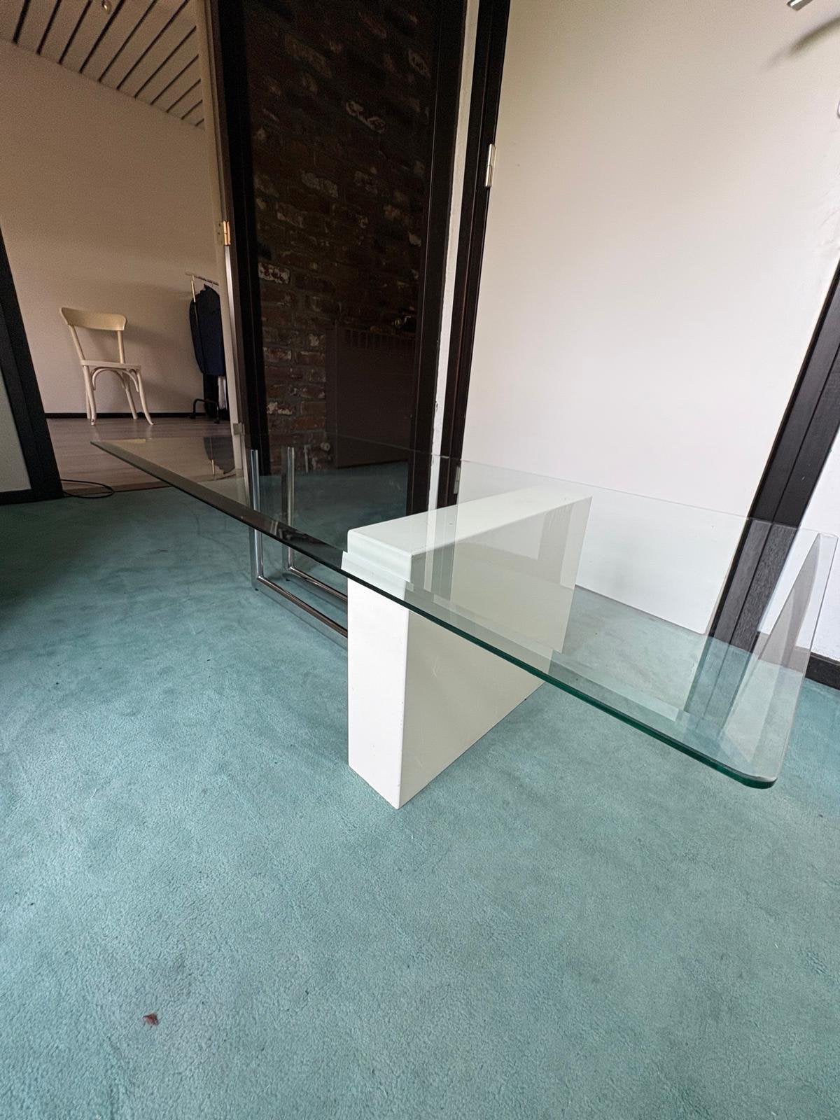 Stijlvolle design salontafel, Huis en Inrichting, Ophalen, Gebruikt, Glas, Modern, minimalistisch