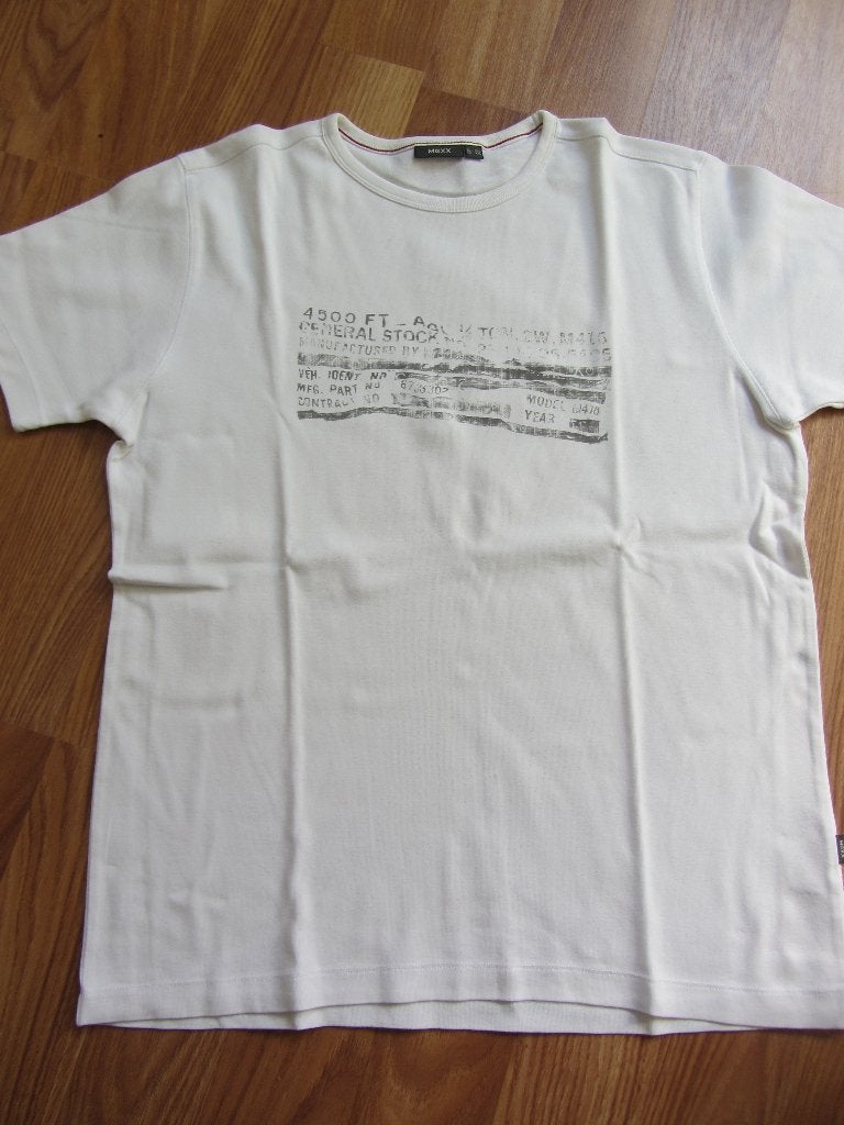 Mexx  heren T-Shirt maat XXL wit- bruin, Mexx, Bruin, Overige maten, Ophalen of Verzenden