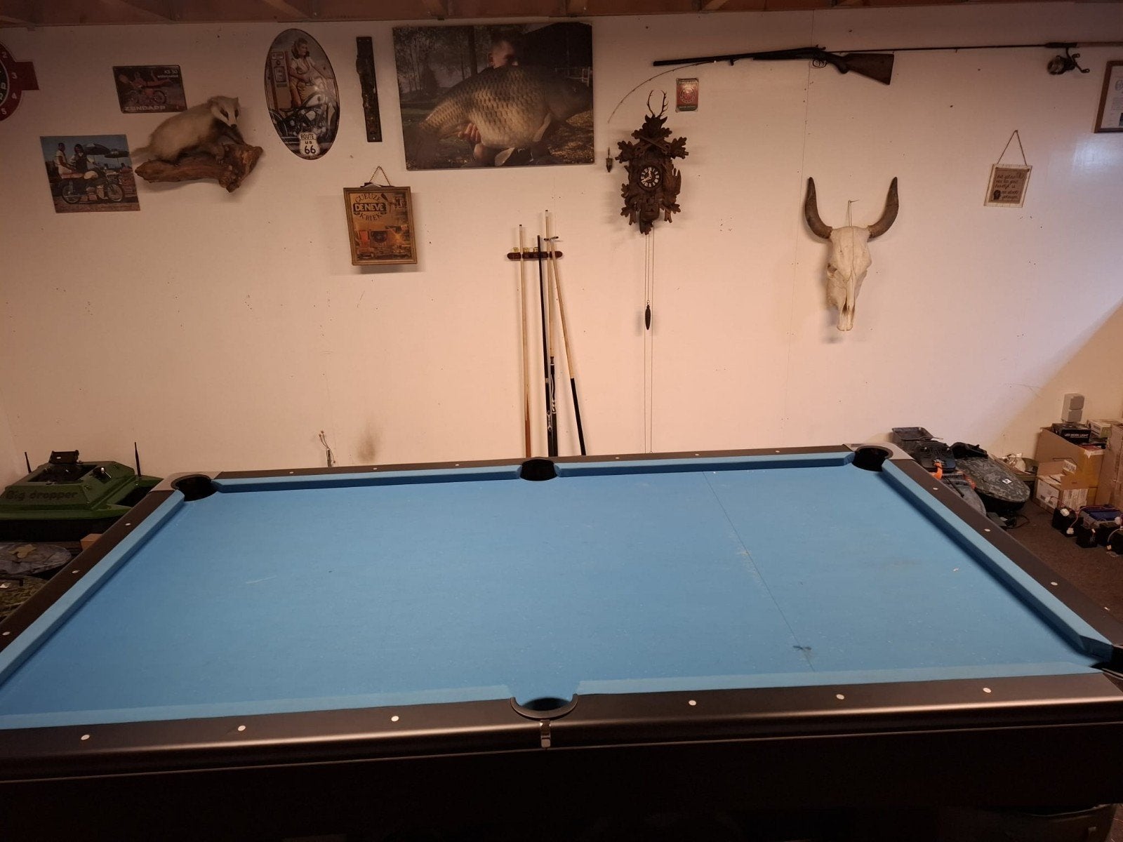 Poolbiljart TopTable Break Tournament-Carbon 8FT 2 jaar oud, Sport en Fitness, Ophalen, Zo goed als nieuw, Pooltafel
