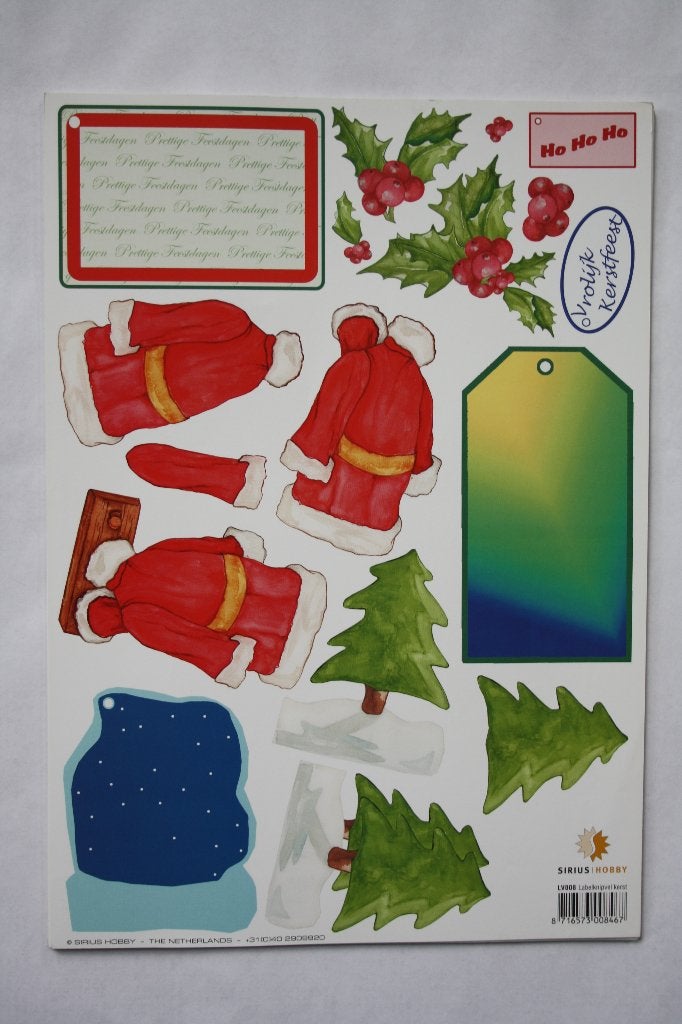 21 stuks Knipvellen 3D etappe-knipwerk kerst 7156, Ophalen of Verzenden, Nieuw, Kerst, Knipvel