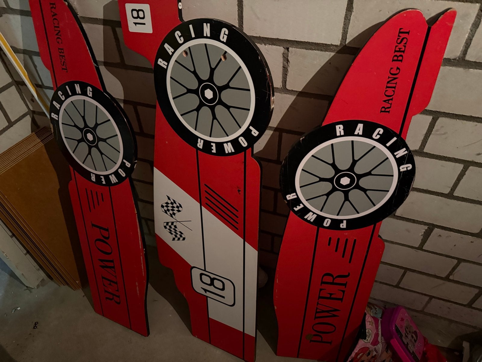 Houten decoratie raceauto bed 1 persoons, Ophalen of Verzenden, Gebruikt, 180 cm of meer, 85 tot 100 cm